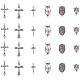 Pandahall 30 шт. четки в тибетском стиле и чудесная центральная медаль с подвесками в виде креста из сплава и овальными звеньями для люстр. TIBE-PH0004-16AS-1