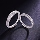 SHEGRACE Adjustable Frosted 925 Sterling Silver Couple Rings JR245A-3