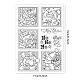 GLOBLELAND Merry Christmas Clear Stamps Santa Photo Frame Silicone Clear Stamps Snowman Transparent Stamp Seals for Cards Making DIY Scrapbooking Photo Journal Album Decoration DIY-WH0167-56-1051-6
