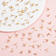 CREATCABIN 1 Box 100Pcs 18K Gold Plated Teardrop Stud Earring Posts Stainless Steel Earring with Loop Findings Components 100pcs Open Jump Ring 100pcs Plastic Ear Nuts for DIY Jewelry Making STAS-CN0001-12-4