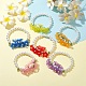 Set di braccialetti elasticizzati con perline di vetro da 6 pz. 6 colori BJEW-JB10042-2