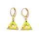 Triangle Real 18K Gold Plated Brass Dangle Leverback Earrings EJEW-L268-030G-02-1