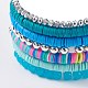 Handmade Polymer Clay Heishi Beads Stretch Bracelets Set BJEW-JB07390-5