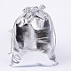 レクタングルオーガンジーバッグ巾着袋  銀  18x13cm X-OP-R018-18x13cm-01-1