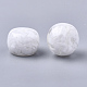 樹脂ビーズ  天然石風チップスタイル  ロンデル  ホワイト  12x8mm  穴：1.8mm RESI-T024-19I-2