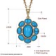 Turquoise Pendant Necklaces NJEW-BB21175-G-6