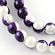 Two Tone Spray Painted Glass Pearl Beads Strands DGLA-R050-10mm-46-1