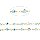 Круглые цепочки из бисера ручной работы сглаза лэмпворк CHC-G009-A-G01-1