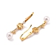 Klee-Skelettschlüssel mit funkelnden Zirkonia-Ohrringen für sie ZIRC-C025-30G-2