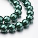 Hebras redondas de perlas de vidrio teñido ecológico HY-A008-8mm-RB118-2