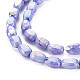 Mèches de perles de verre craquelé peintes au four opaque EGLA-S174-21C-3