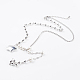 Glass Pearl Beads Pendant Necklaces NJEW-JN02038-1