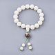 Bracelets de perle de mala en bois BJEW-S140-11-1