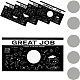 クラスパイア120枚長方形コーティングスクラッチオフフィルムリワードカード  DIYスクレイピングアワードカード  犬の模様  50x90mm DIY-CP0006-93C-1
