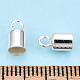 925 Sterling Silver Cord Ends STER-T002-221S-4