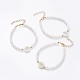Natürliche Süßwasserperlen Perlen Armbänder BJEW-JB05123-1