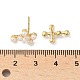 Серьги-гвоздики с крестом из латуни EJEW-A132-01G-5
