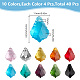 DICOSMETIC 40Pcs 10 Colors Faceted Glass Pendants GLAA-DC0001-40-2