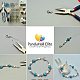 Pandahall 80 pièces 8 formes différentes 304 bouchons de perles de fleurs en acier inoxydable pour la fabrication de bijoux STAS-PH0018-51G-4