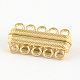 Rectangle Tibetan Style Alloy Magnetic Clasps for Jewelry Making X-PALLOY-S024-G-1