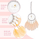 CRASPIRE 2PCS Feather Hanging Ornaments Rear View Mirror Accessories Dreamy Catcher Handmade Wall Hanging Decorations Fairy Net with Beads Hanging for Rearview Mirror Bedroom Home Hanging Decoration AJEW-CP0005-26-4