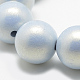 Opaque Acrylic Spray Painted Highlight Beads ACRP-Q024-10mm-G02-2