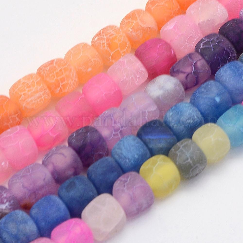 129 Perline Di Agata Blu Naturale 8mm - Foro 1mm, Per Gioielli Fai Da Te E Artigianato - Foto 8