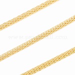 Eisengeflecht Ketten Netzwerkketten, ungeschweißte, mit Spule, golden, Ketten: 2.5 mm dick, ca. 328.08 Fuß (100m)/Rolle