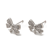 Фурнитура для сережек из латуни и циркония с покрытием стойки KK-G487-08P