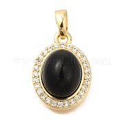 Подвески из латуни микропаве с фианитами и стеклом KK-K388-32G