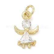 Подвески-ангелы из латуни с микропаве из кубического циркония KK-K368-52G