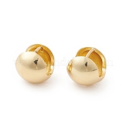 Серьги-кольца из латуни с круглым шариком для женщин EJEW-B014-21G