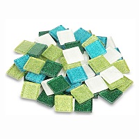 Wholesale PandaHall Yellow Mosaic Tiles for Crafts Bulk Irregular Ceramic Mosaic  Tiles Pieces for Picture Frames 