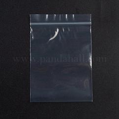 Sacs d'emballage en plastique refermables, joint haut, sac auto-scellant, rectangle, blanc, 10x7 cm, épaisseur unilatérale : 2.1 mil (0.055 mm), 100 pcs /sachet 