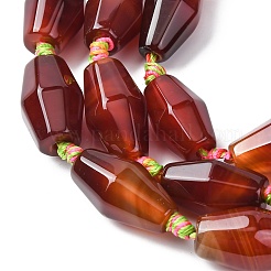 Натуральный красный агат бисер нитей&nbsp;G-P605-K01-01B