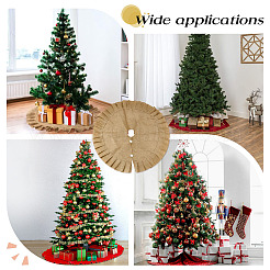 Льняная юбка с рождественской елкой AJEW-WH0314-912