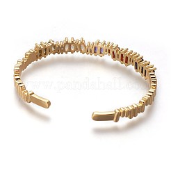 Bracelets manchette en laiton&nbsp;BJEW-P245-03G