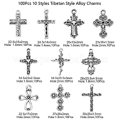 100шт 10 стиля подвески из сплава в тибетском стиле&nbsp;TIBEP-CJ0001-84
