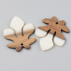 Подвески из непрозрачной смолы и ореха RESI-S389-051A-C04