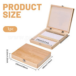 Cajas de madera para guardar portaobjetos de microscopio&nbsp;CON-WH0015-28