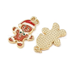 Рождественские латунные эмалевые подвески&nbsp;KK-L255-17G-02