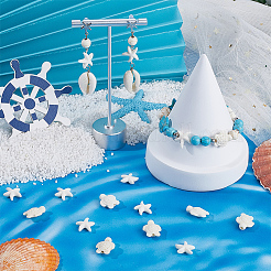 120шт 2 стиля синтетические бирюзовые бусины TURQ-SC0001-28