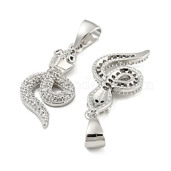 Латунные микропаве прозрачные подвески с фианитом ZIRC-P115-08P