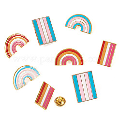 8 épingle en émail arc-en-ciel à 4 styles&nbsp;JEWB-TA0001-28