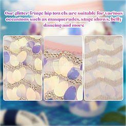 Поясной ремень из сплава в виде каплевидной формы AJEW-WH20008-13B