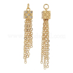 Латунные микропаве прозрачные подвески с фианитом KK-F821-47G