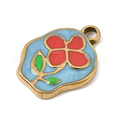 Pendentifs en acier inoxydable 303 émaillé&nbsp;SA-CBA9D90-02G-03