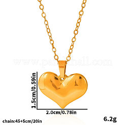 Ожерелья с подвеской в форме сердца из нержавеющей стали 304 для женщин&nbsp;SZ2862-2