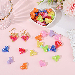 70 шт. 7 стиля AB цветные акриловые бусины с покрытием PACR-PA0001-08