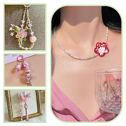 6 шт. 6-цветные бусины из полимерной глины ручной работы со стразами&nbsp;CLAY-PH0002-11